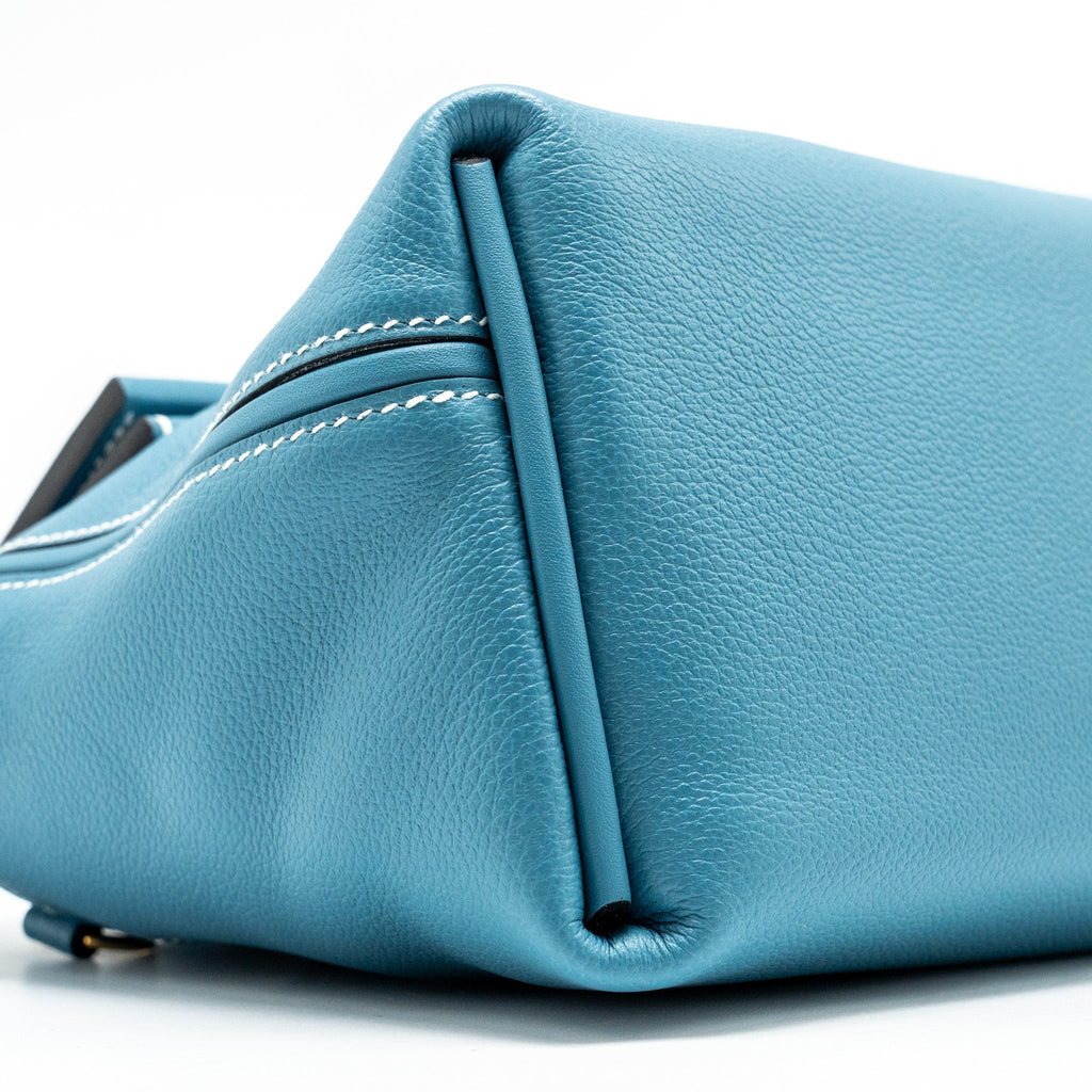 HERMES MINI 24/24 2424-21 BAG EVERCOLOR/SWIFT NEW BLEU JEAN GHW