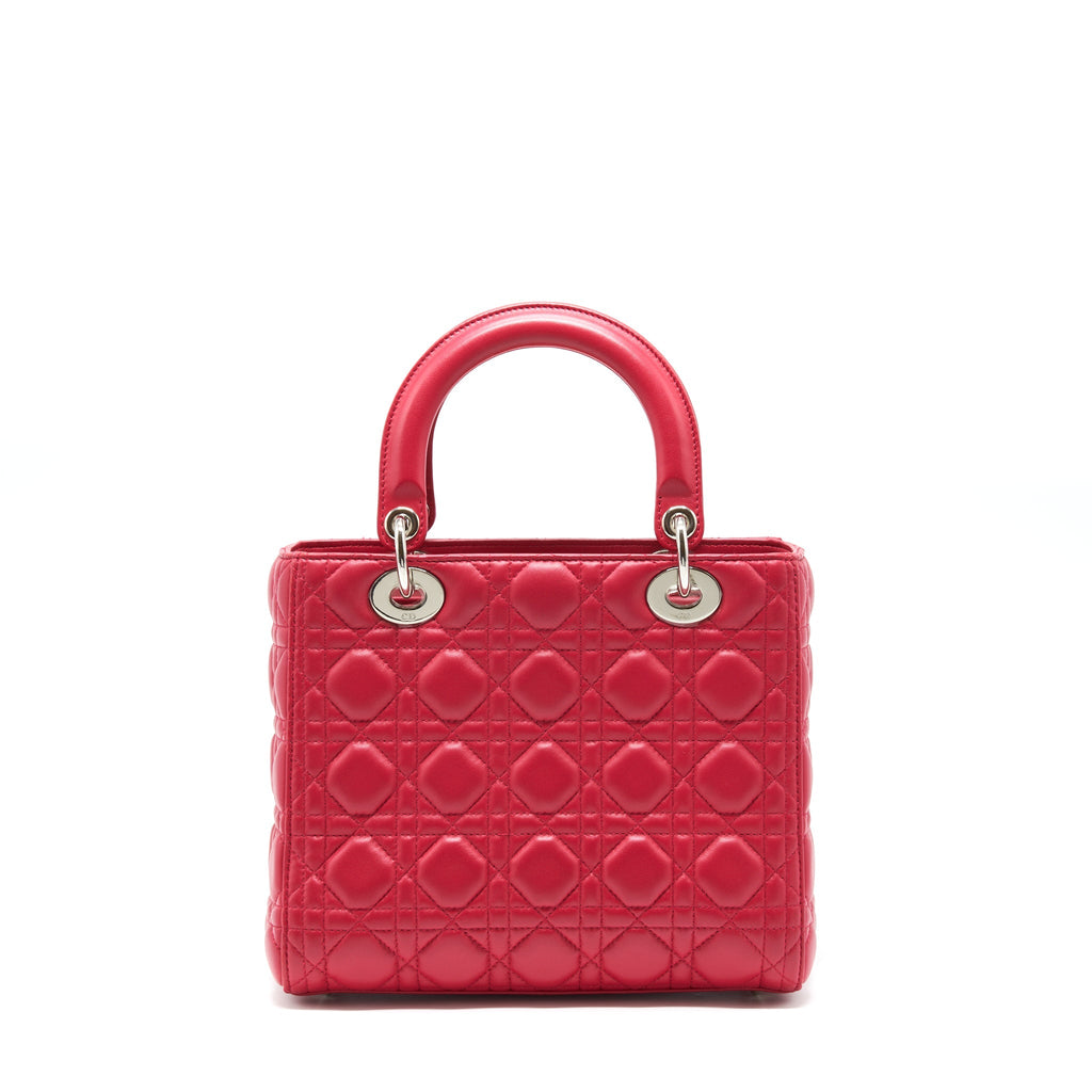 DIOR MEDIUM LADY DIOR LAMBSKIN PINK SHW