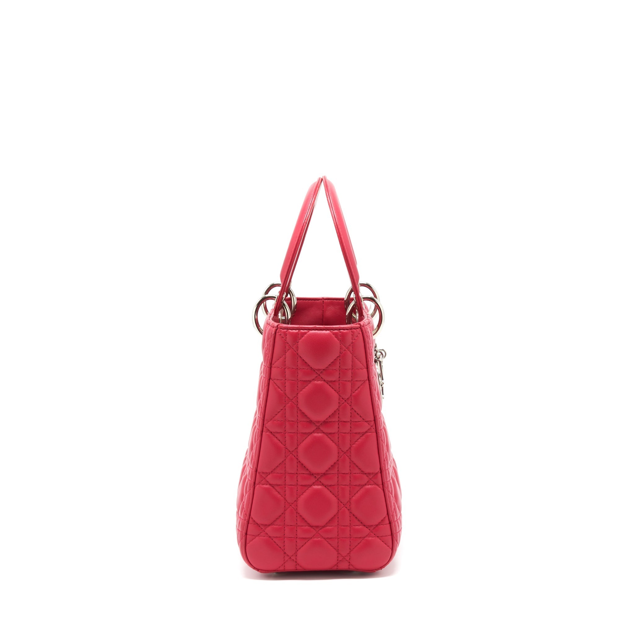 DIOR MEDIUM LADY DIOR LAMBSKIN PINK SHW
