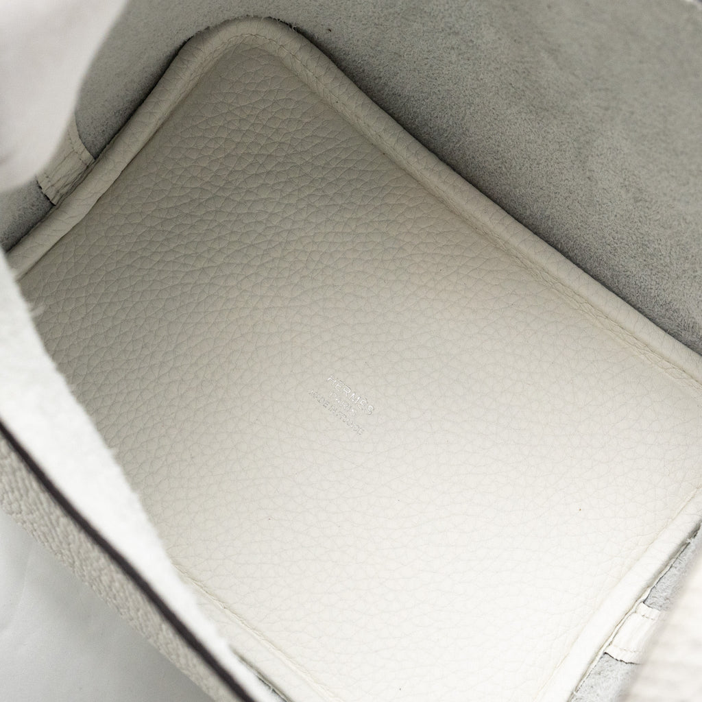 HERMES PICOTIN 18 LOCK BAG CLEMENCE NEW WHITE SHW