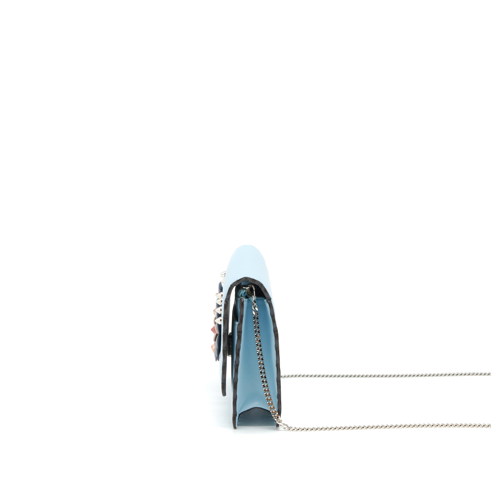 FENDI WALLET ON CHAIN MONSTER BLUE