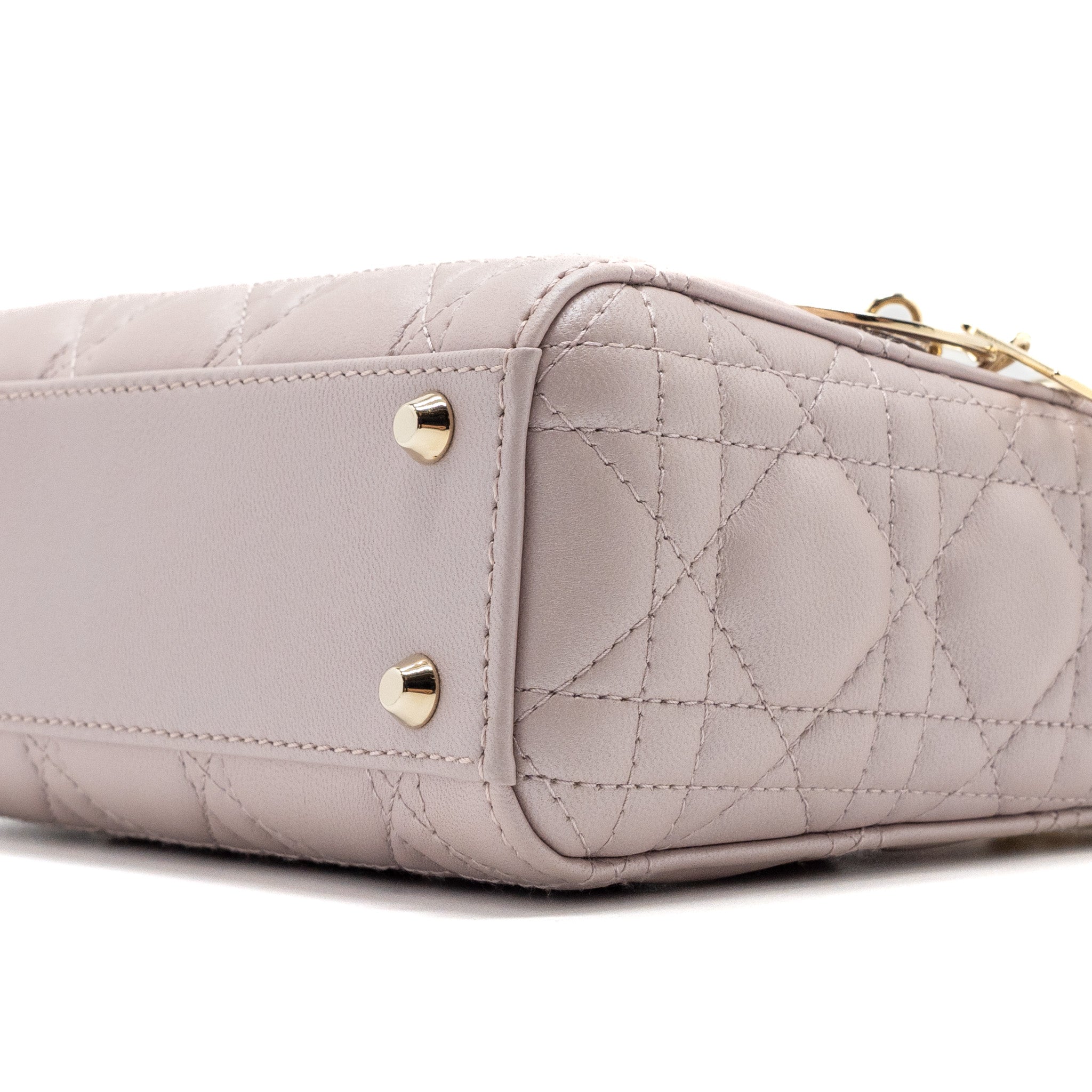 DIOR MINI LADY DIOR LAMBSKIN LIGHT PINK LGHW