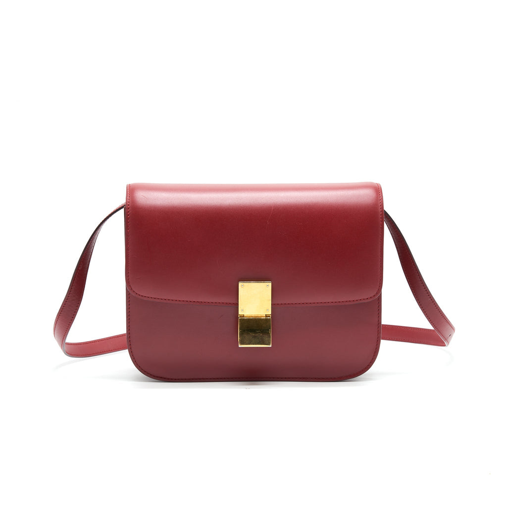 CELINE MEDIUM CLASSIC BAG RED WITH GHW