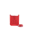 HERMES MINI EVELYNE TAURILLON MAURICE ROUGE COEUR WITH MULTICOLOUR STRAP SHW