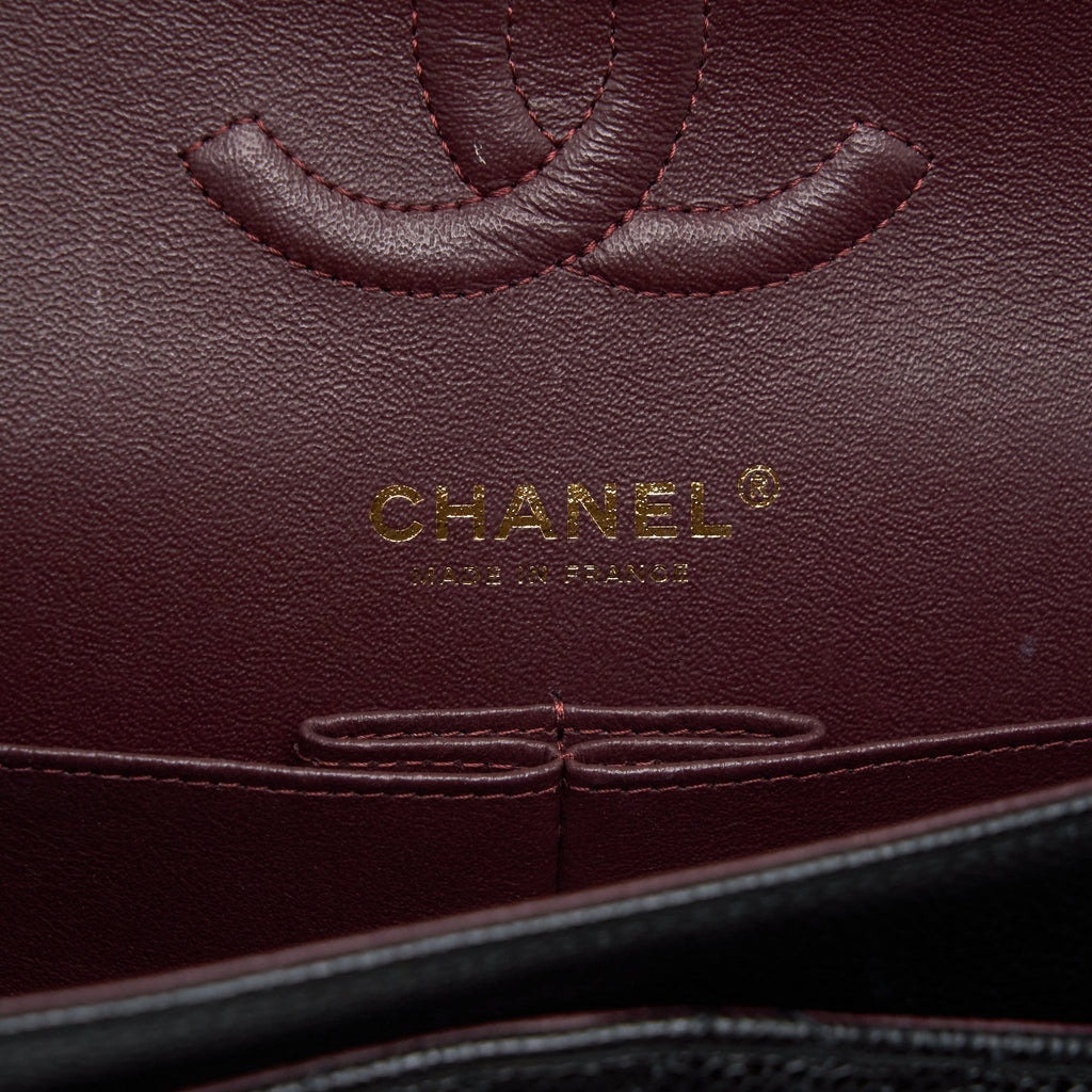CHANEL MEDIUM CLASSIC FLAP BAG CAVIAR BLACK GHW