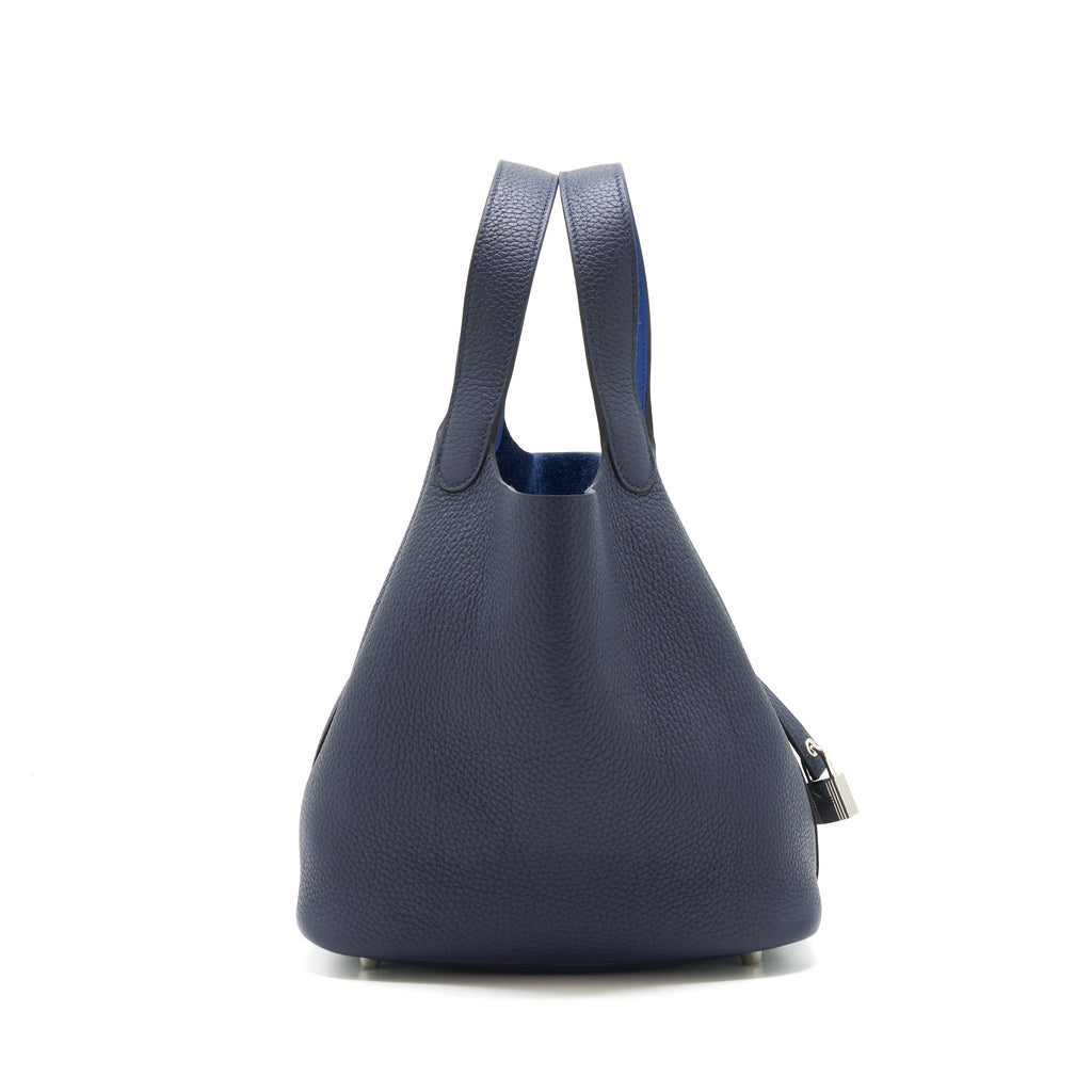 HERMES PICOTIN 22 LOCK BAG BLEU NUIT/BLEU FRANCE SHW