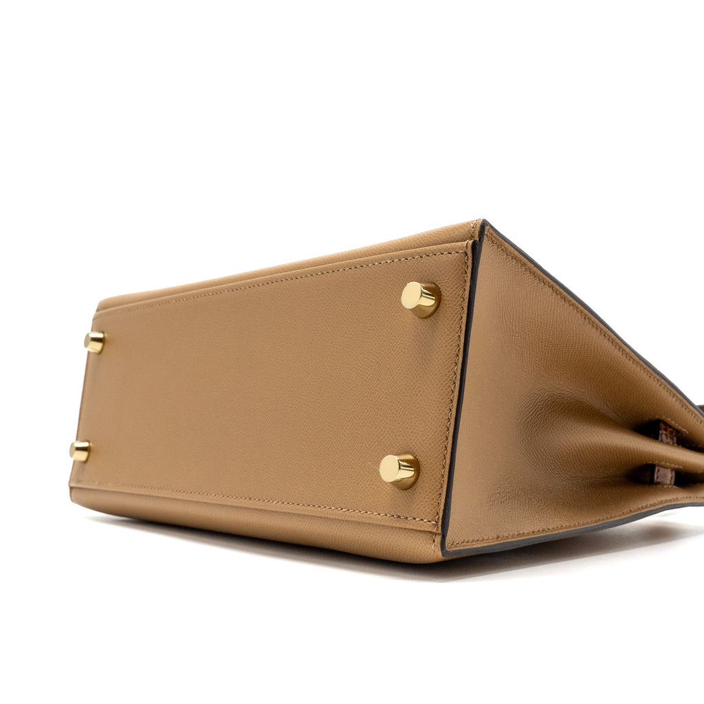 HERMES TOUCH KELLY 25 MADAME/ CROCODILE NILOTICUS CHAI/MIEL GHW