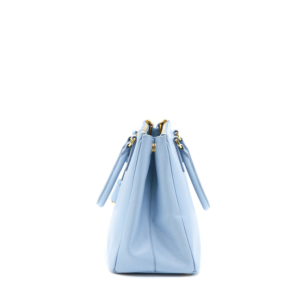 PRADA SAFFIANO TOTE BAG LIGHT BLUE GHW