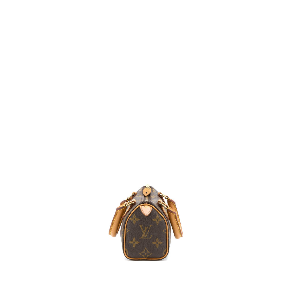 LOUIS VUITTON VINTAGE NANO SPEEDY MONOGRAM CANVAS GHW