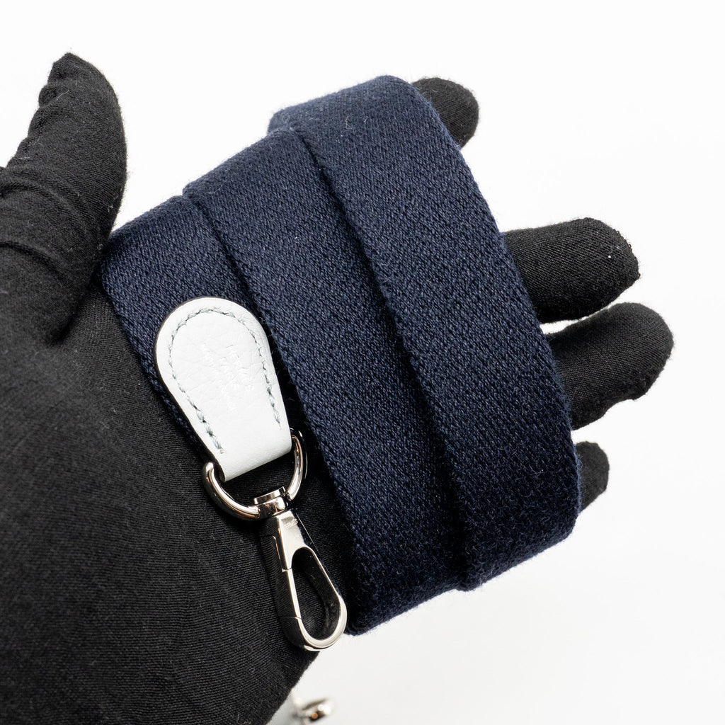 HERMES MINI EVELYN CLEMENCE BLEU PALE/BLEU INDIGO SHW