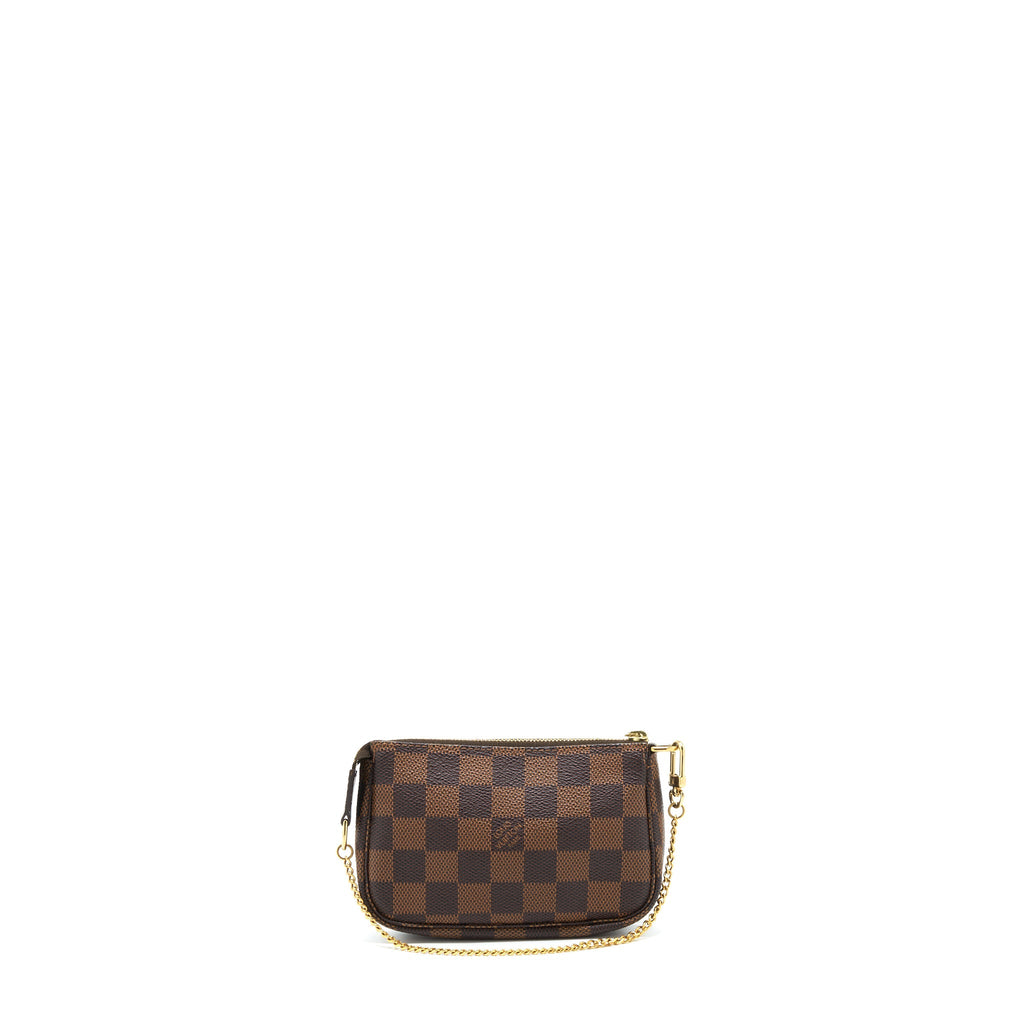 LOUIS VUITTON MINI POCHETTE ACCESSORIES DAMIER EBENE CANVAS GHW