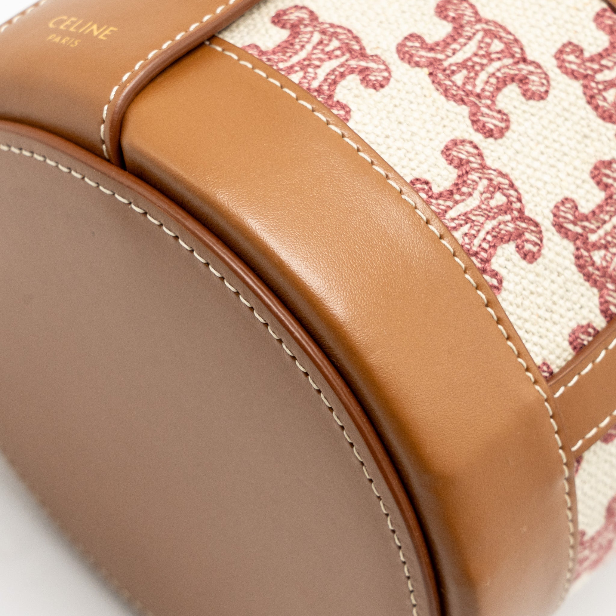 CELINE VANITY BOX BAG CANVAS/ CALFSKIN LEATHER MULTICOLOR GHW