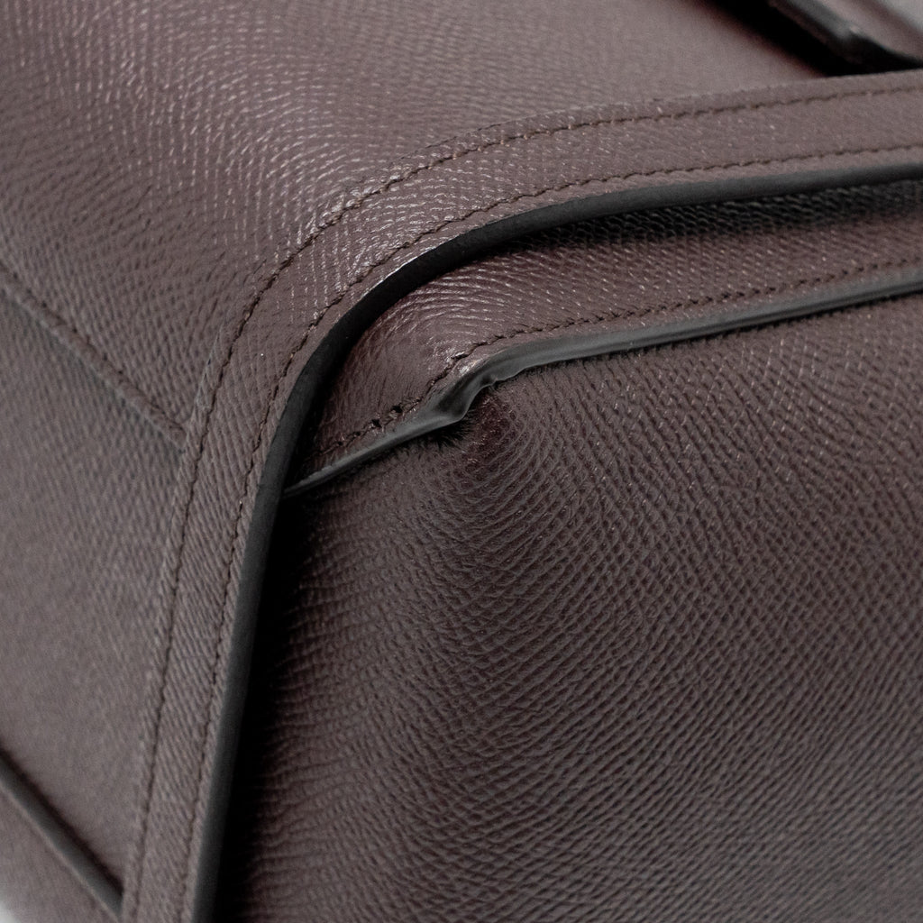 CELINE MICRO BELT BAG GRAINED CALFSKIN BURGUNDY GHW