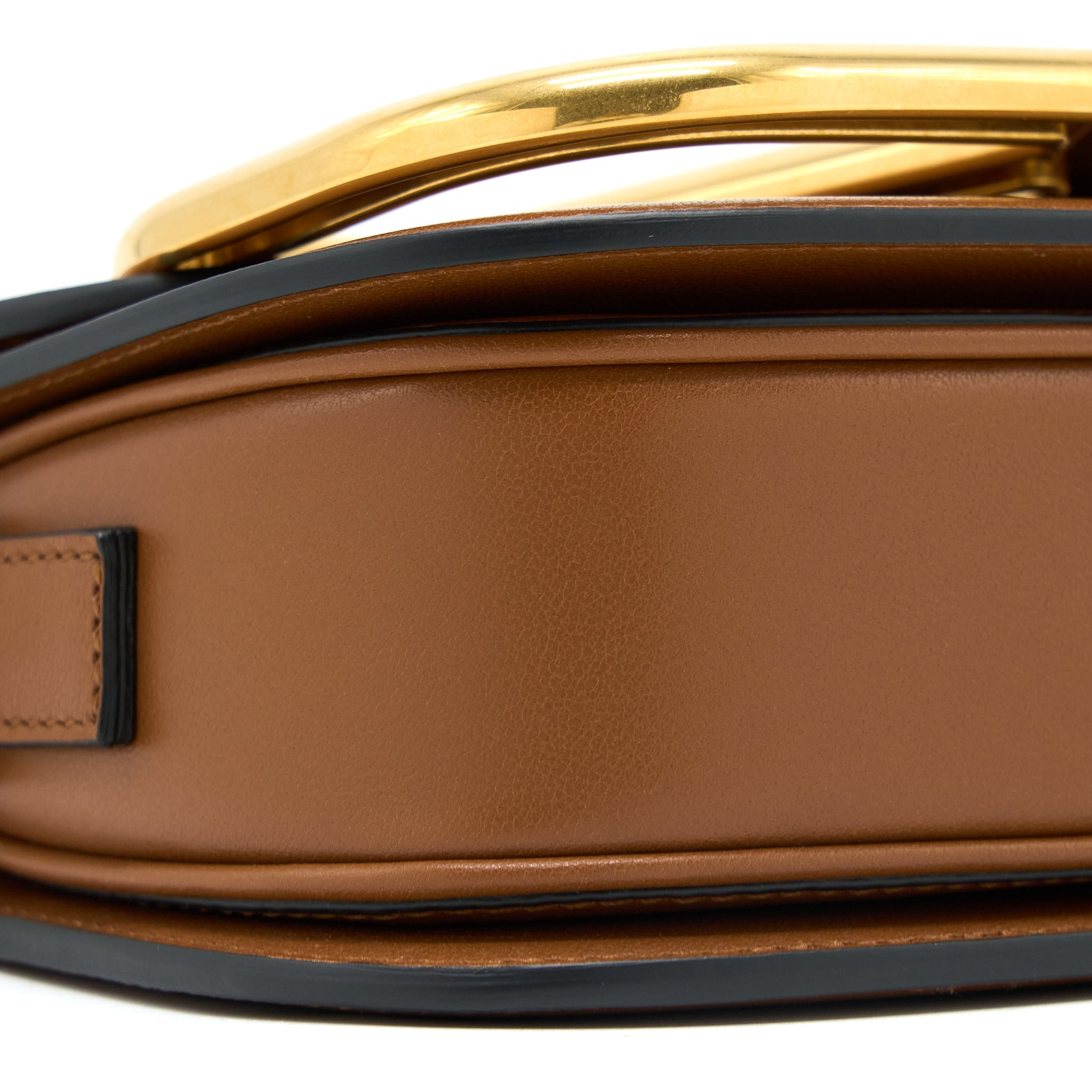 VALENTINO SMALL SUPERVEE CROSSBODY BAG CALFSKIN BROWN GHW