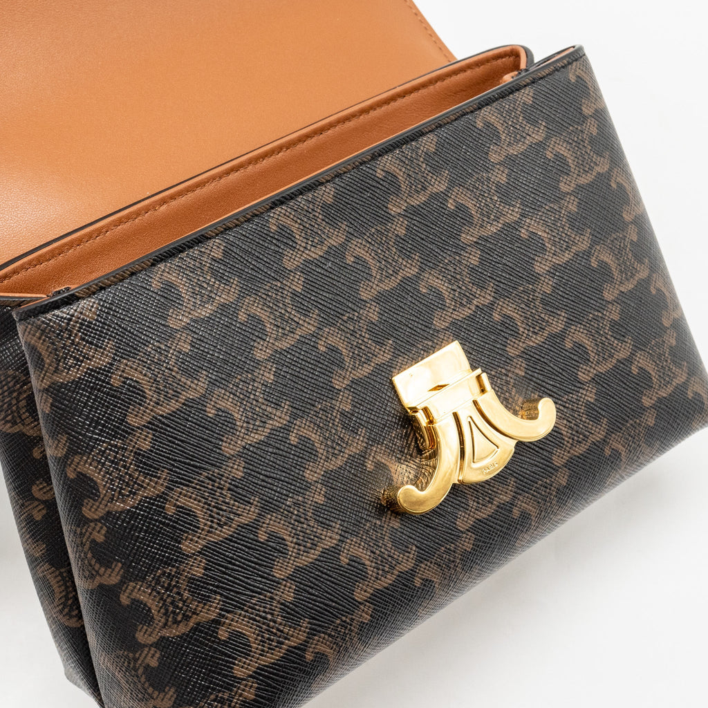 CELINE TEEN NINO BAG TRIOMPHE CANVAS TAN GHW