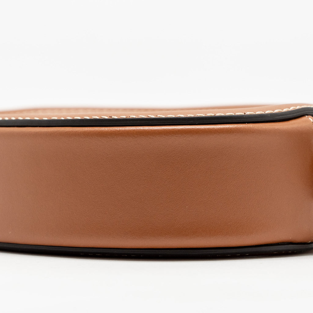 CELINE CROSSBODY OVAL PURSE CUIRASS TRIOMPHE SMOOTH CALFSKIN TAN GHW