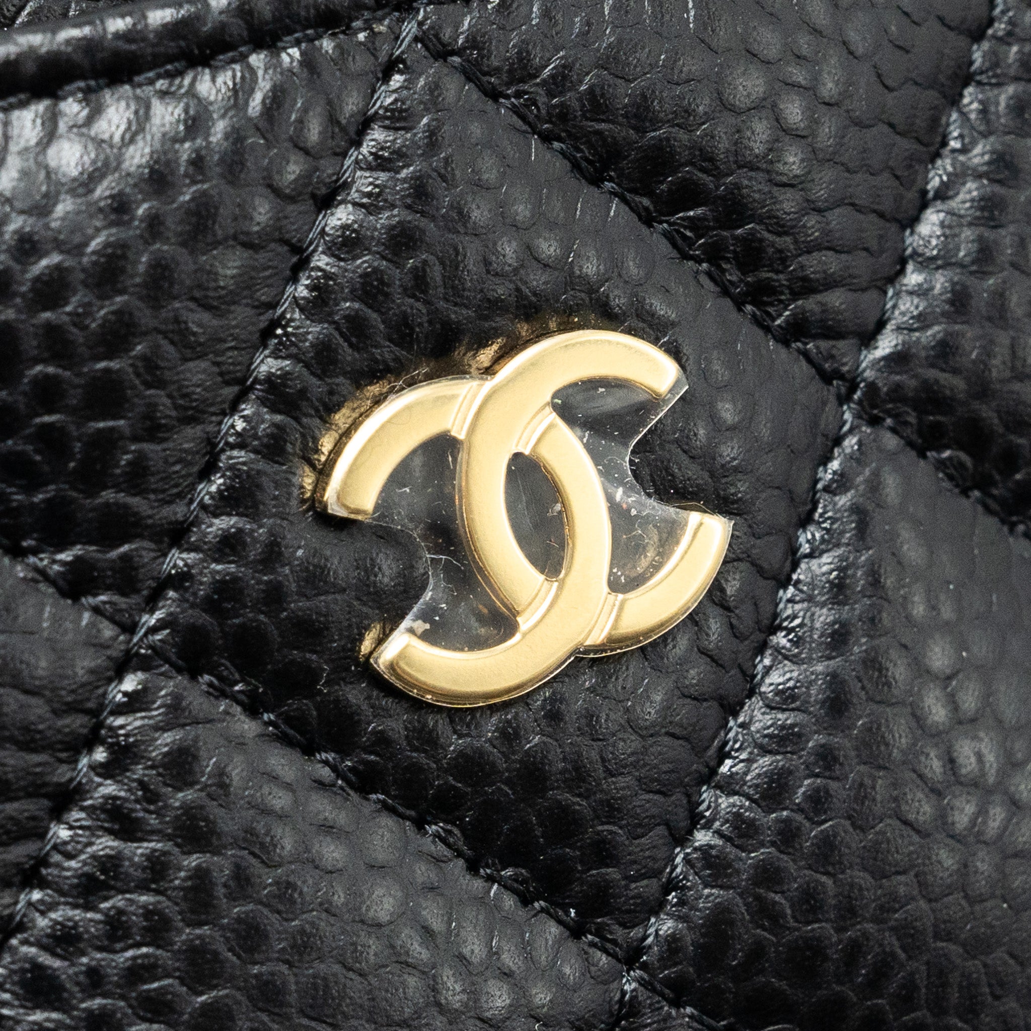 CHANEL CLASSIC CARD HOLDER CAVIAR BLACK GHW (MICROCHIP)