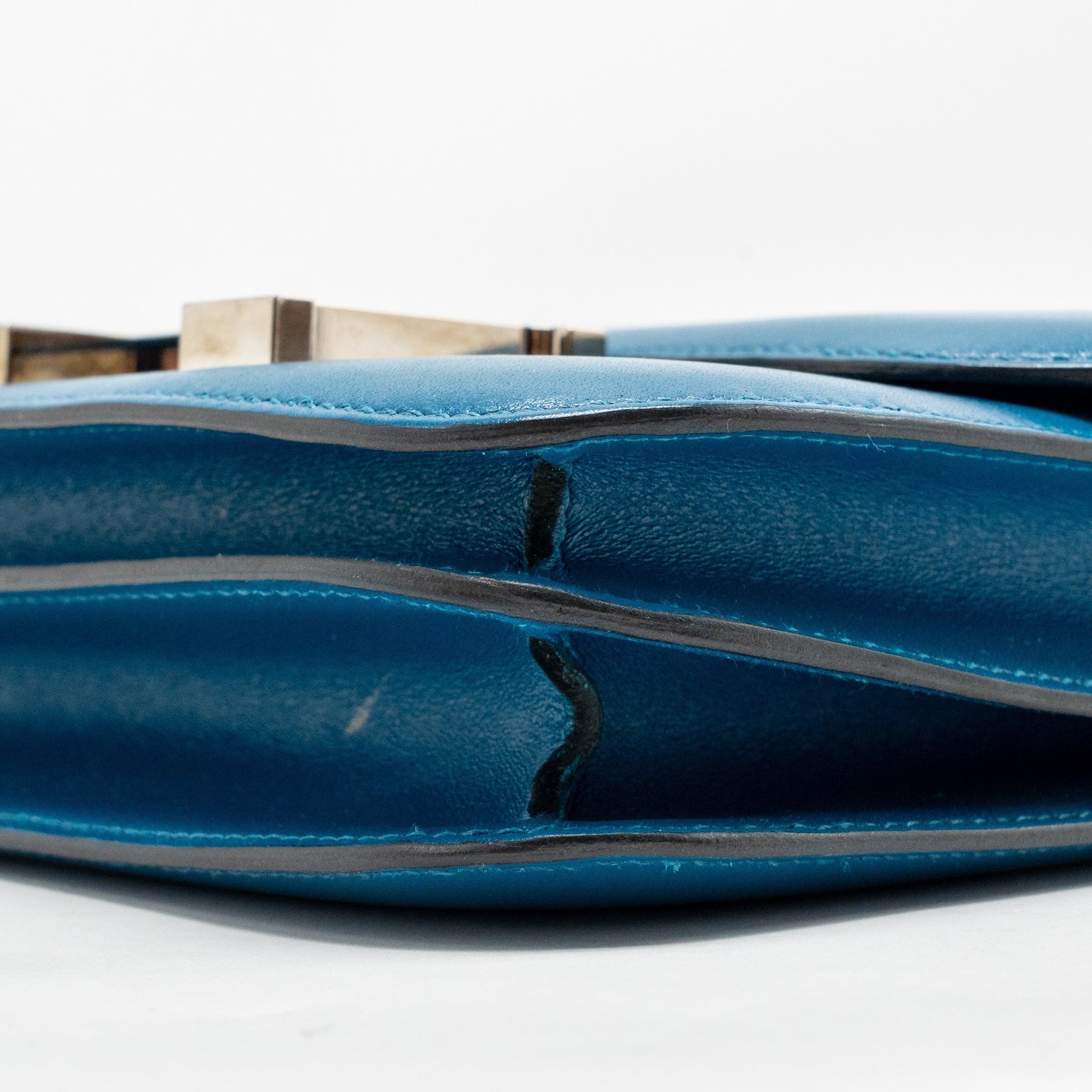 HERMES MINI CONSTANCE TADELAKT LEATHER BLUE IZMIR SHW
