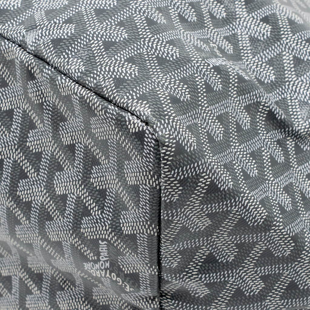 GOYARD SAINT LOUIS GM TOTE BAG GOYARDINE CANVAS / LEATHER GREY
