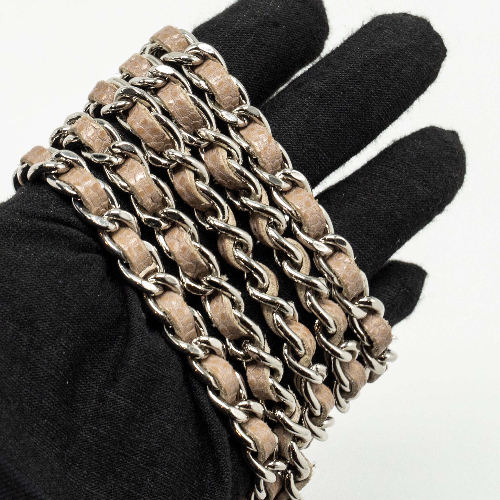 CHANEL CLASSIC WALLET ON CHAIN CAVIAR DARK BEIGE SHW