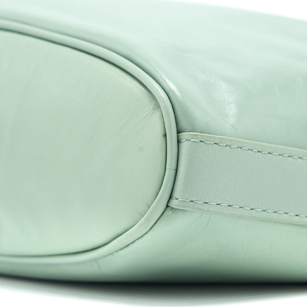 BOTTEGA VENETA HOBO BAG CALFSKIN LIGHT GREEN GHW