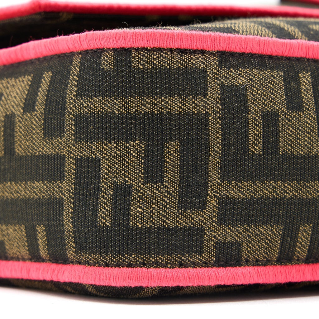 FENDI BUGUETTE SHOULDER BAG FF JACQUARD FABRIC/MULTICOLOUR GHW