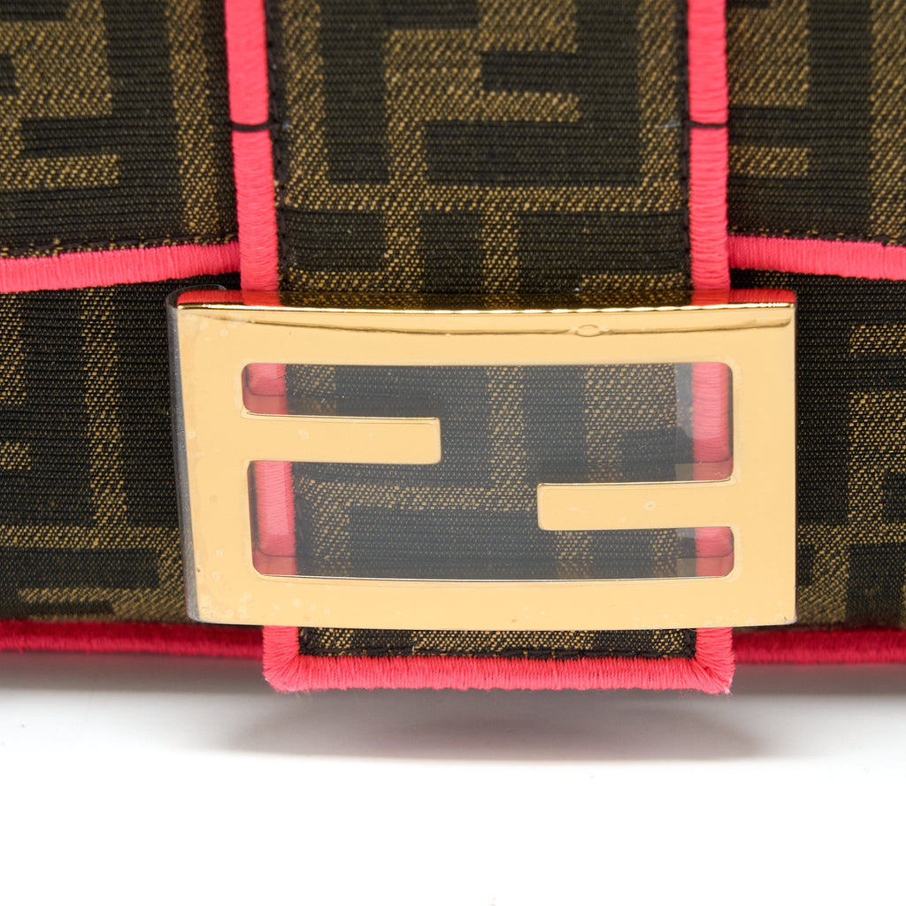 FENDI BUGUETTE SHOULDER BAG FF JACQUARD FABRIC/MULTICOLOUR GHW