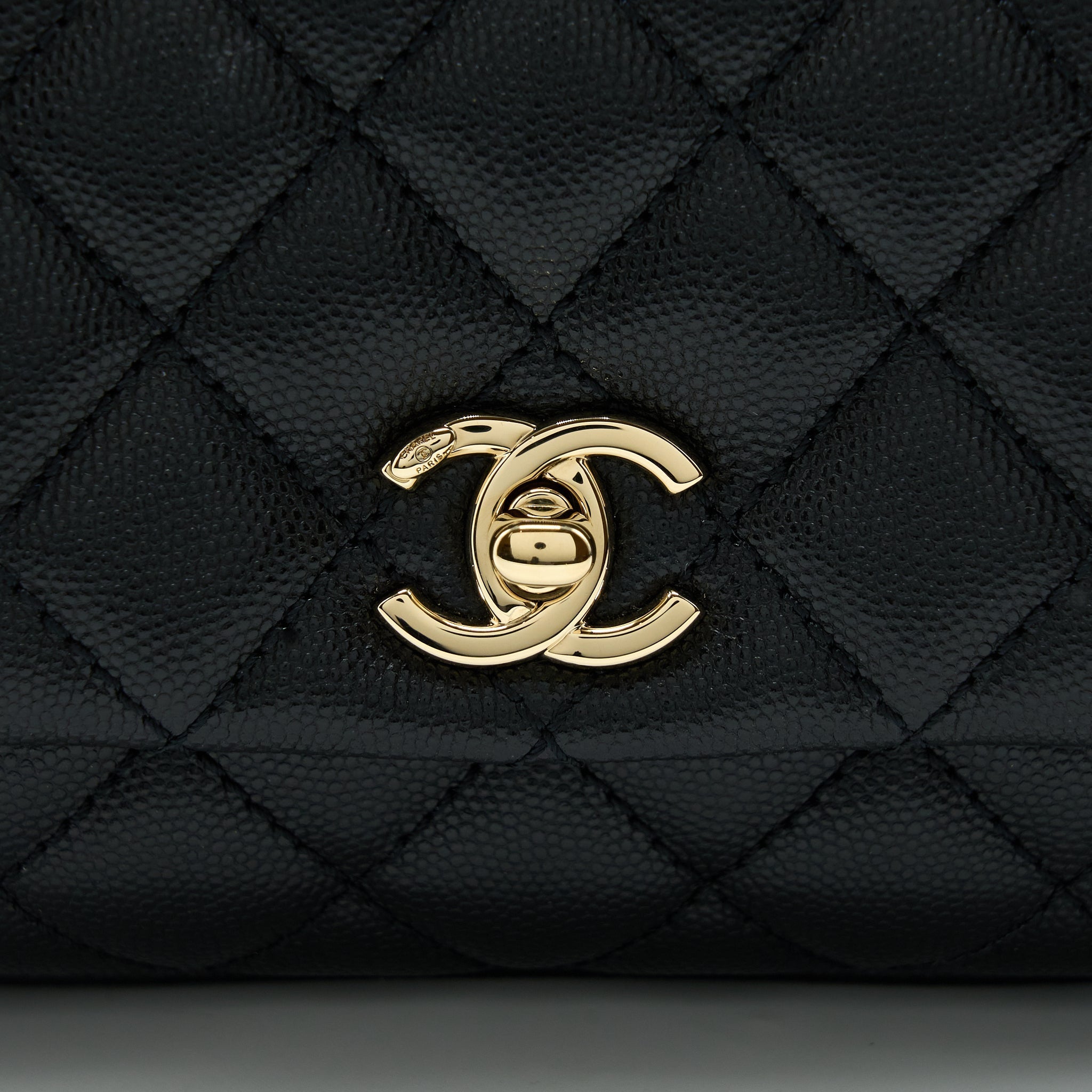 CHANEL MINI COCO HANDLE CAVIAR BLACK LGHW