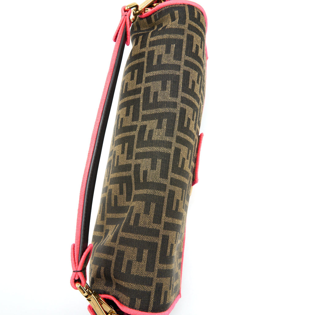 FENDI BUGUETTE SHOULDER BAG FF JACQUARD FABRIC/MULTICOLOUR GHW