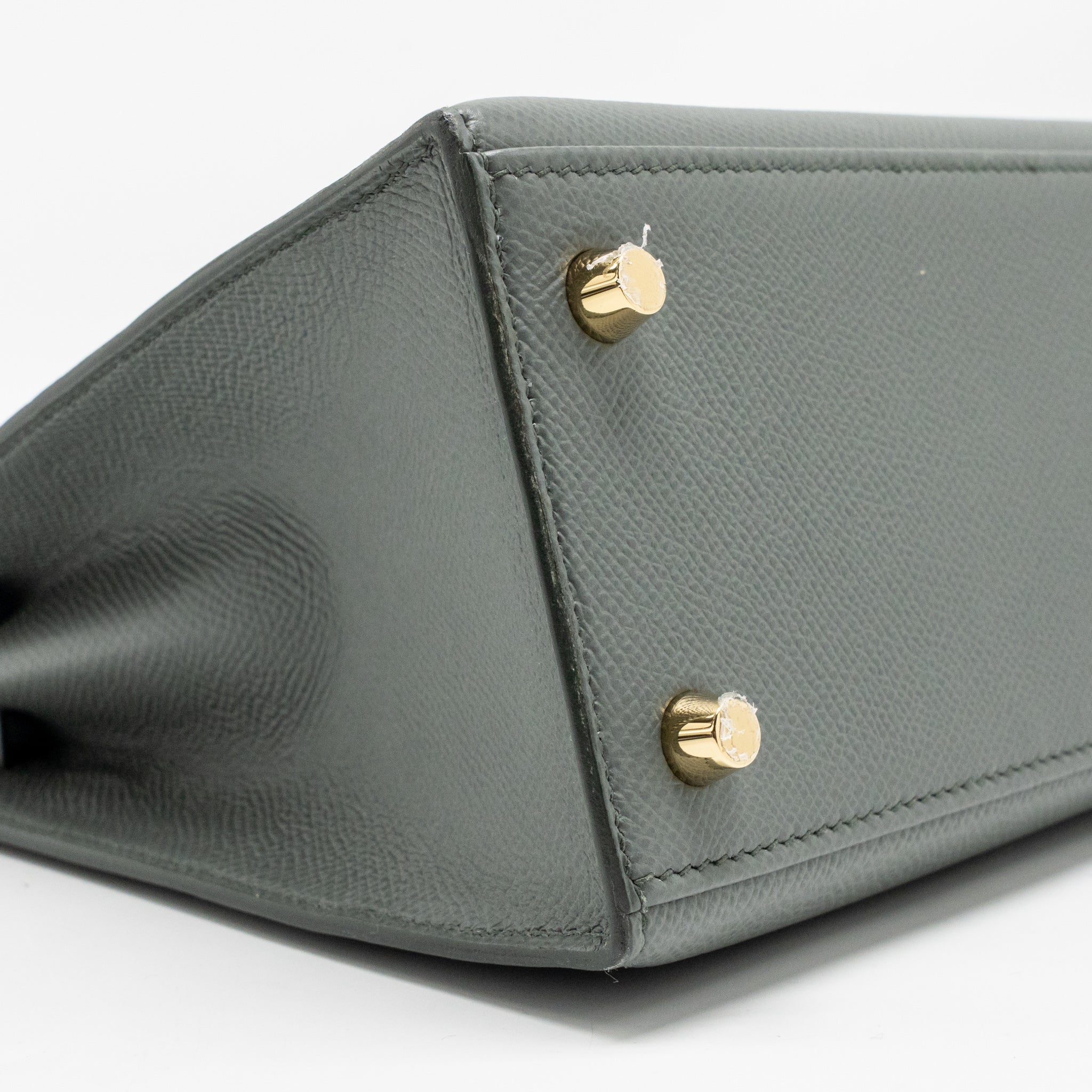 HERMES KELLY 25 EPSOM VERT AMANDE GHW