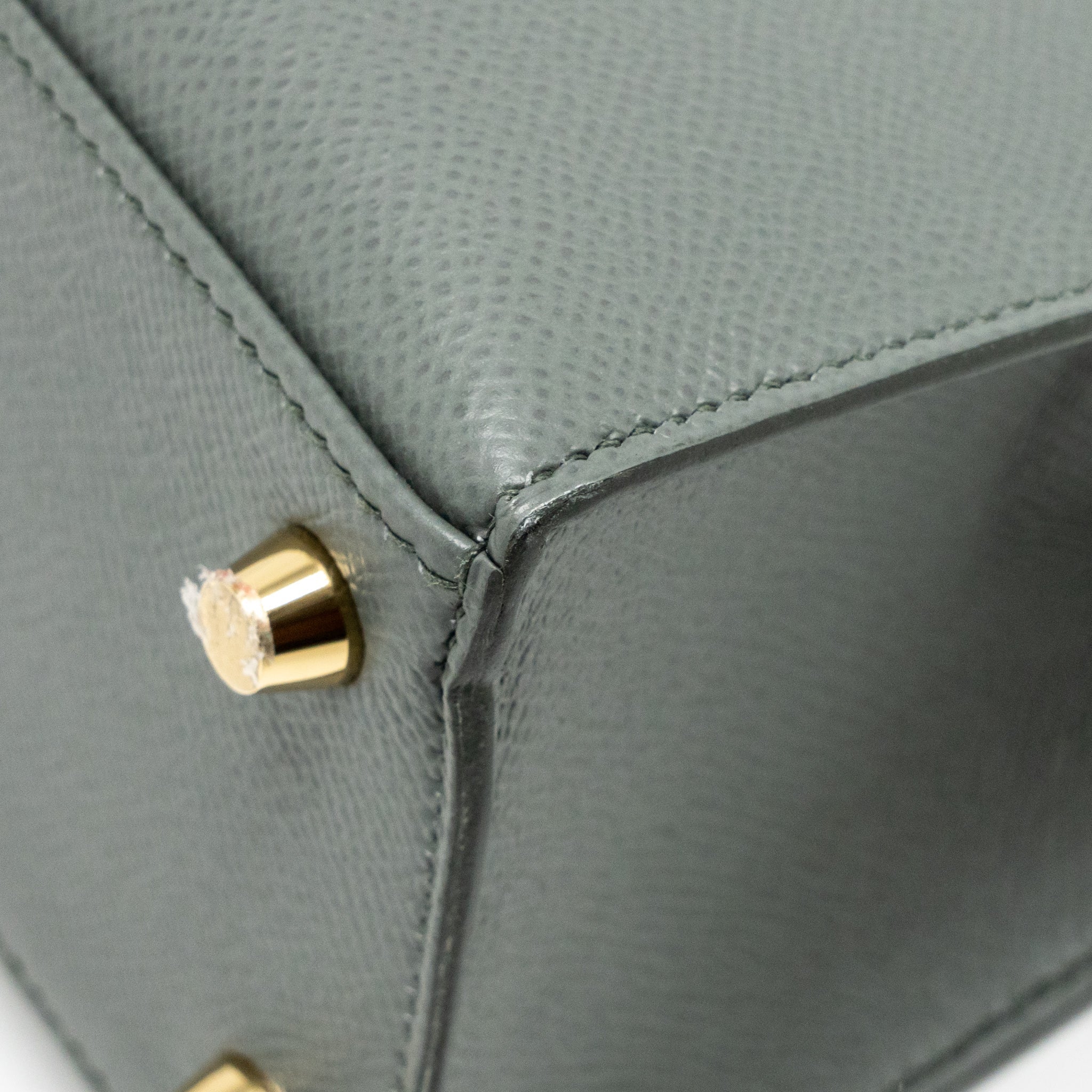 HERMES KELLY 25 EPSOM VERT AMANDE GHW