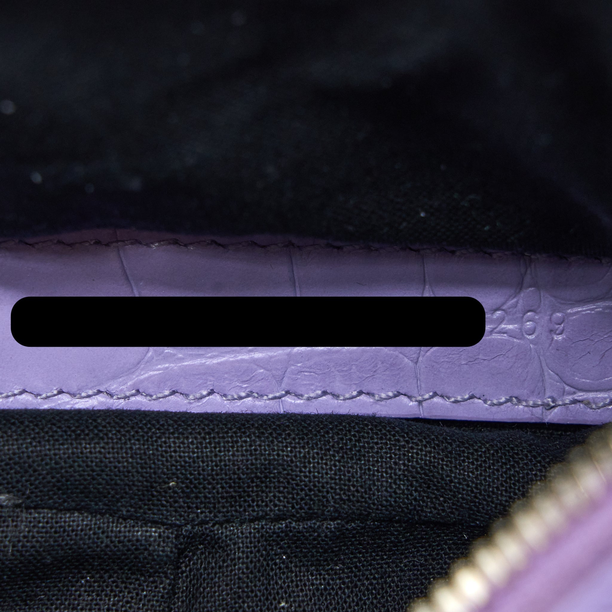 BALENCIAGA LE CAGOLE XS SHOULDER BAG CROC EMBOSSED CALFSKIN LIGHT PURPLE SHW