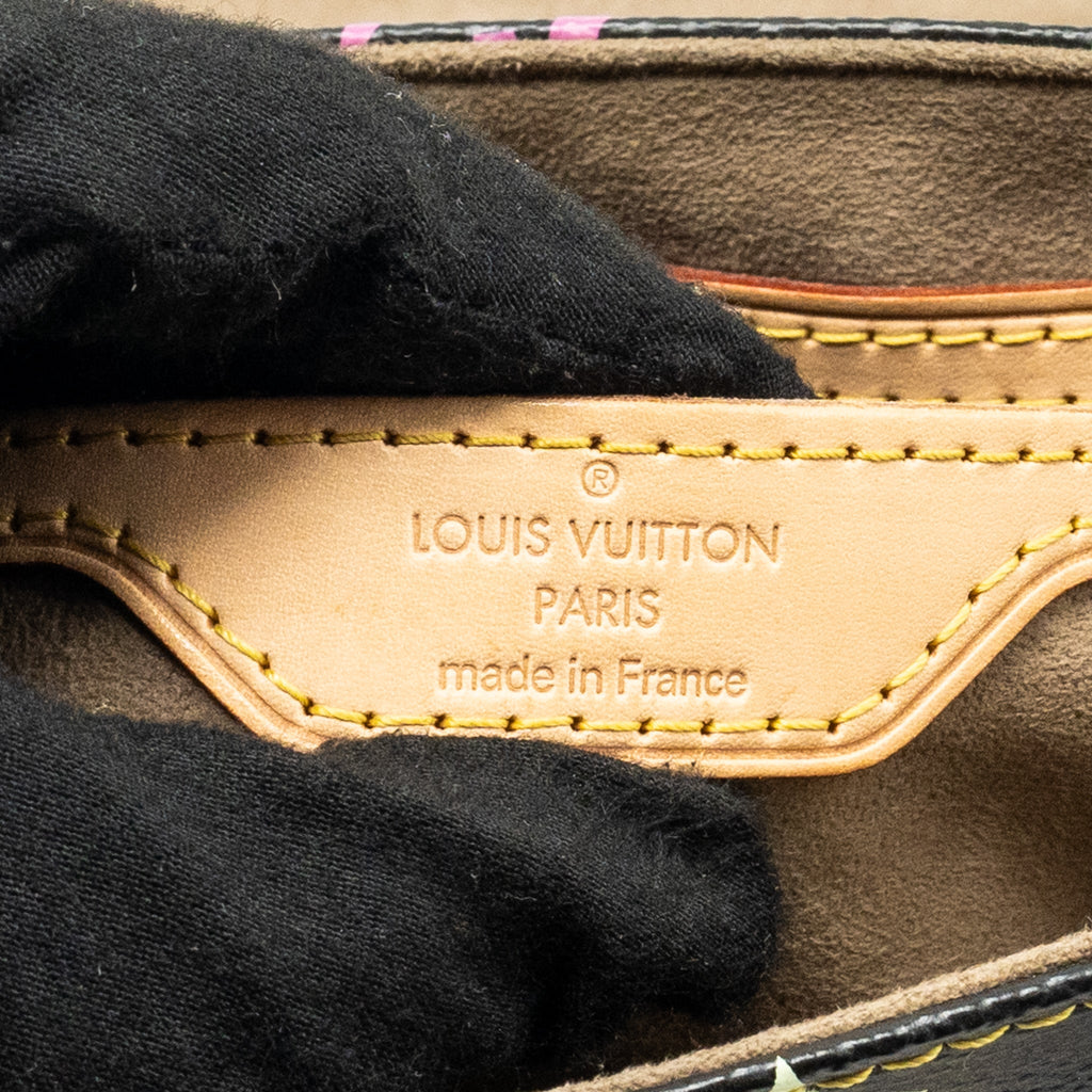LOUIS VUITTON VINTAGE SHOULDER BAG BLACK/MULTICOLOUR MONOGRAM CANVAS GHW