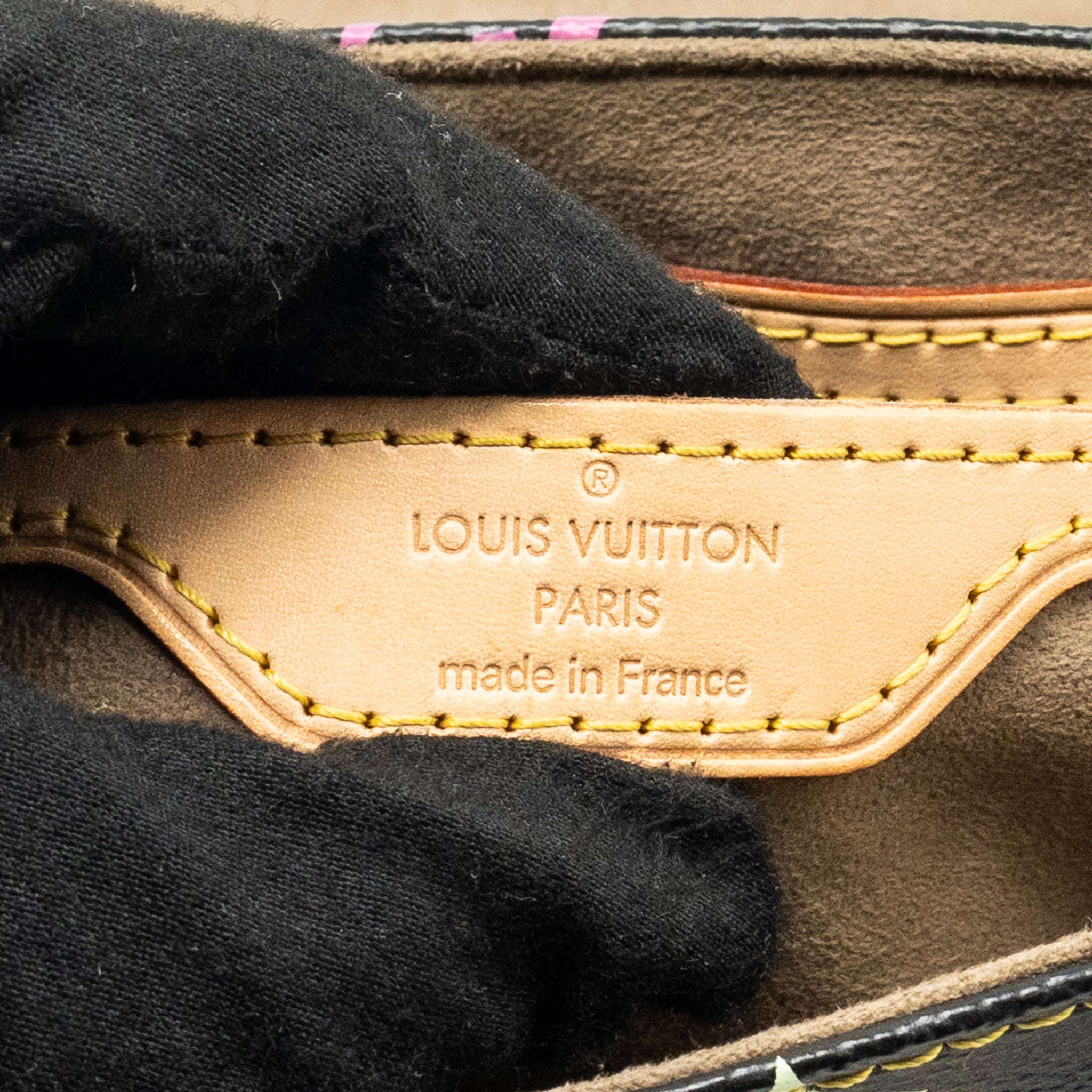 LOUIS VUITTON VINTAGE SHOULDER BAG BLACK/MULTICOLOUR MONOGRAM CANVAS GHW