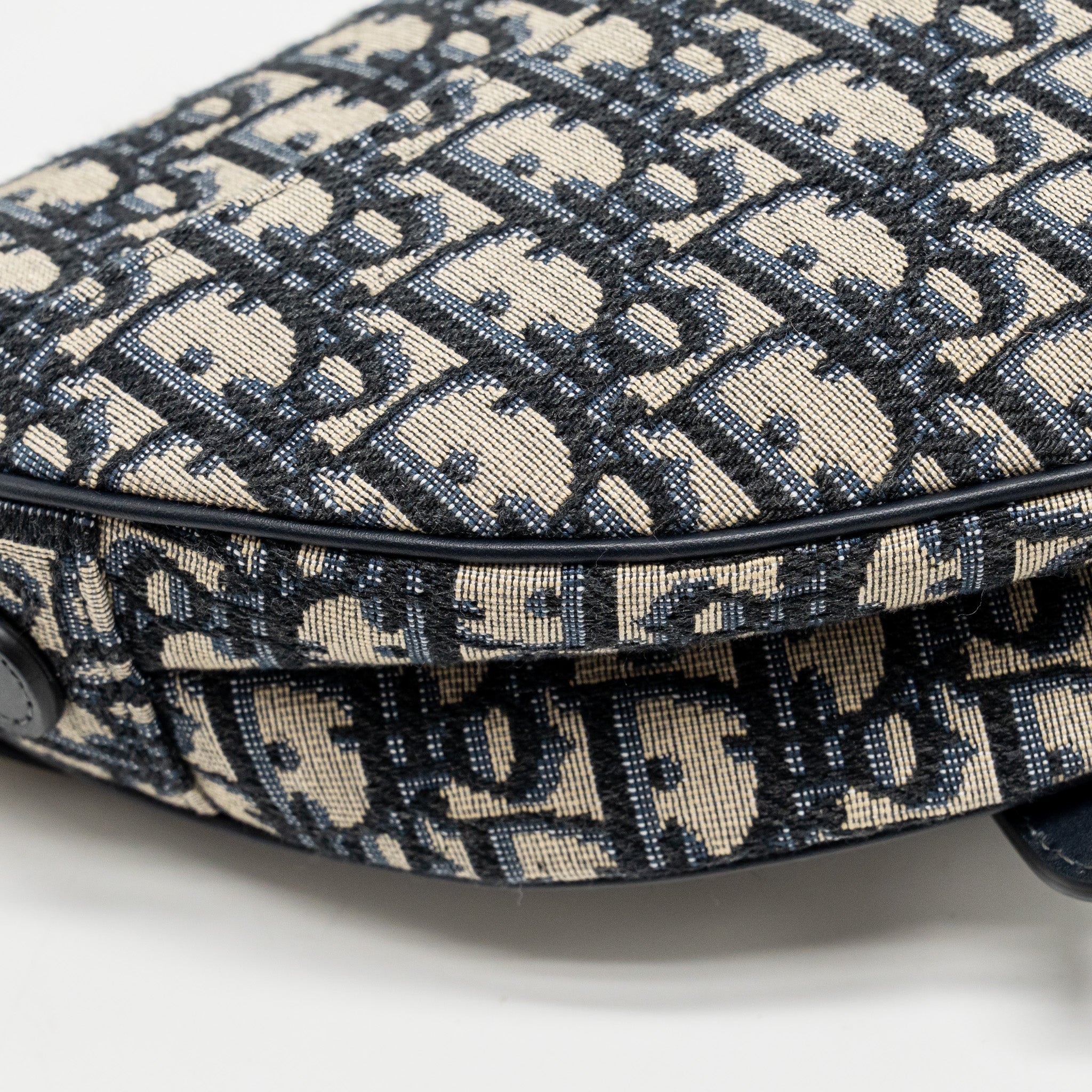 DIOR MEDIUM SADDLE BAG BLUE OBLIQUE CANVAS GHW