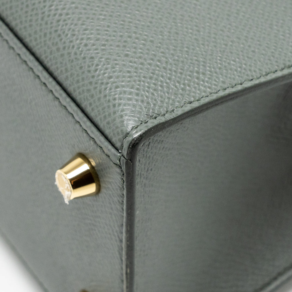 HERMES KELLY 25 EPSOM VERT AMANDE GHW