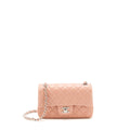 CHANEL MINI RECTANGULAR FLAP BAG LAMBSKIN PINK SHW