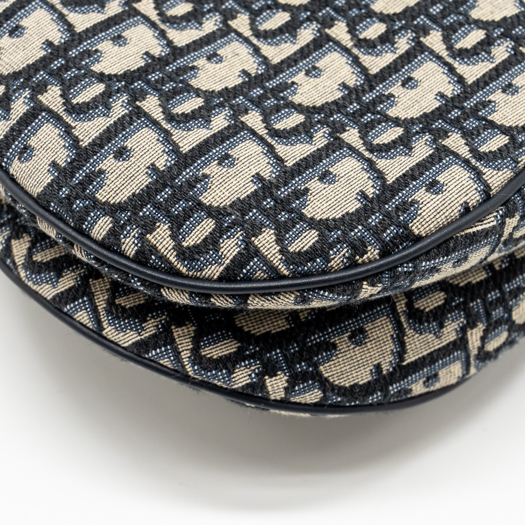 DIOR MEDIUM SADDLE BAG BLUE OBLIQUE CANVAS GHW