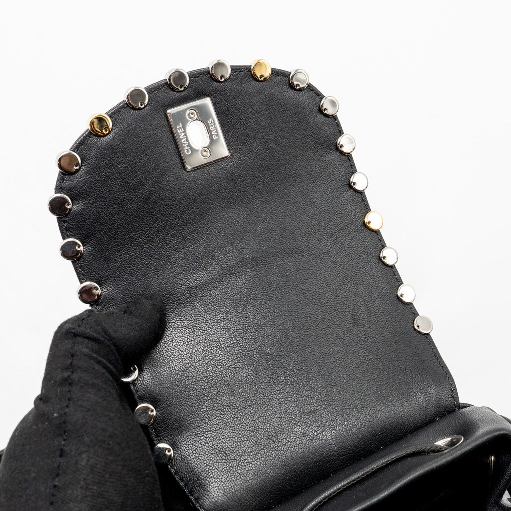 CHANEL QUILTED METALLIC BUBBLE BACKPACK LAMBSKIN BLACK MULTICOLOUR HARDWARE