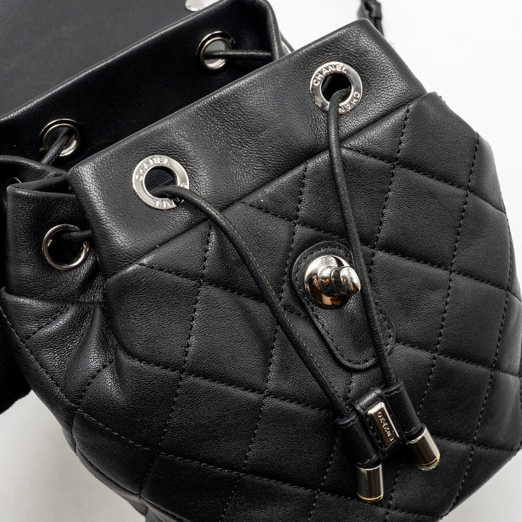 CHANEL QUILTED METALLIC BUBBLE BACKPACK LAMBSKIN BLACK MULTICOLOUR HARDWARE