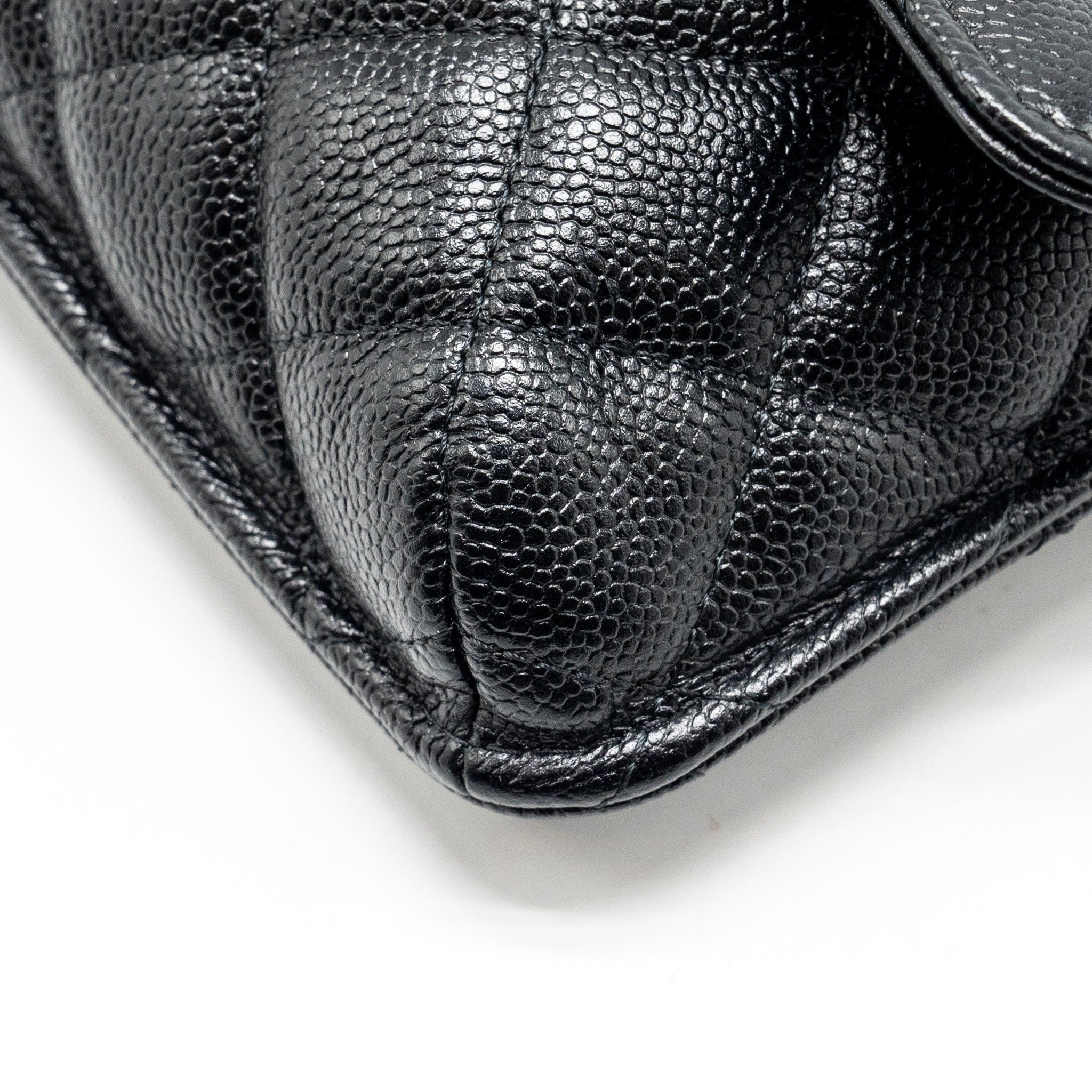 CHANEL CHAIN WALLET /FOLDABLE SHOPPING TOTE CAVIAR/JERSEY FABRIC BLACK/MULTICOLOUR LGHW