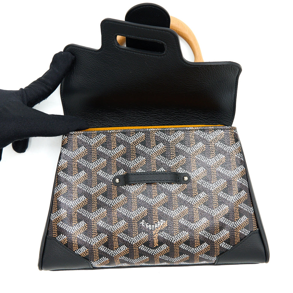 GOYARD SAIGON MINI GOYARDINE CANVAS BLACK/MULTICOLOUR SHW