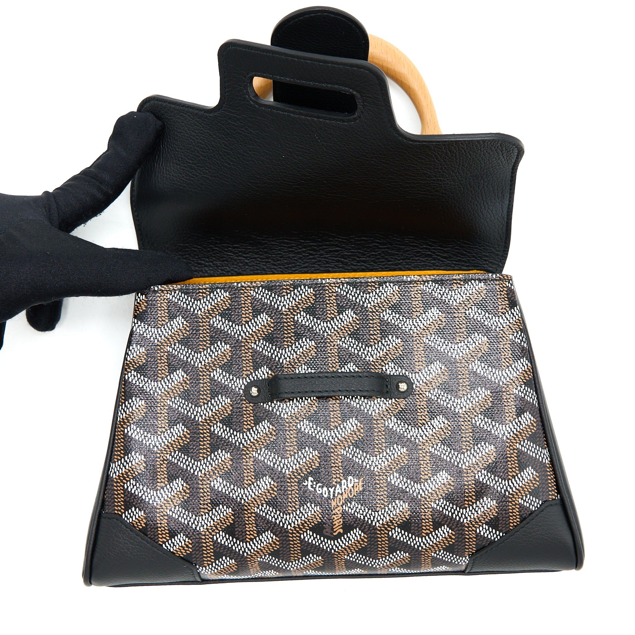 GOYARD SAIGON MINI GOYARDINE CANVAS BLACK/MULTICOLOUR SHW