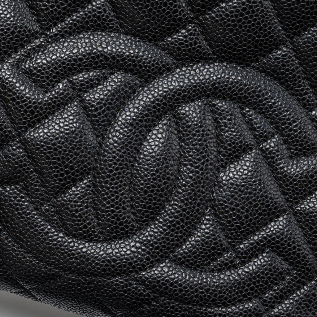 CHANEL GRAND SHOPPING TOTE BAG PM CAVIAR BLACK GHW