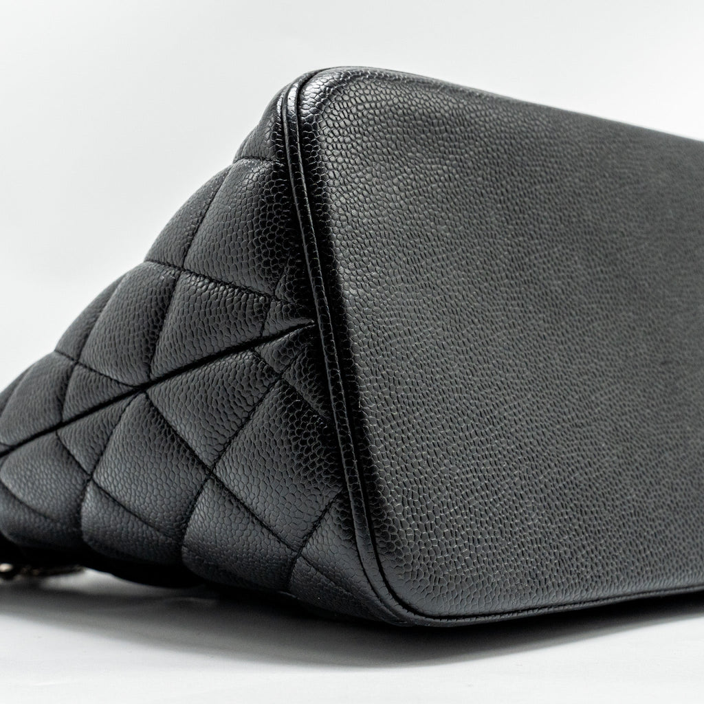 CHANEL MEDALLION TOTE BAG CAVIAR BLACK SHW