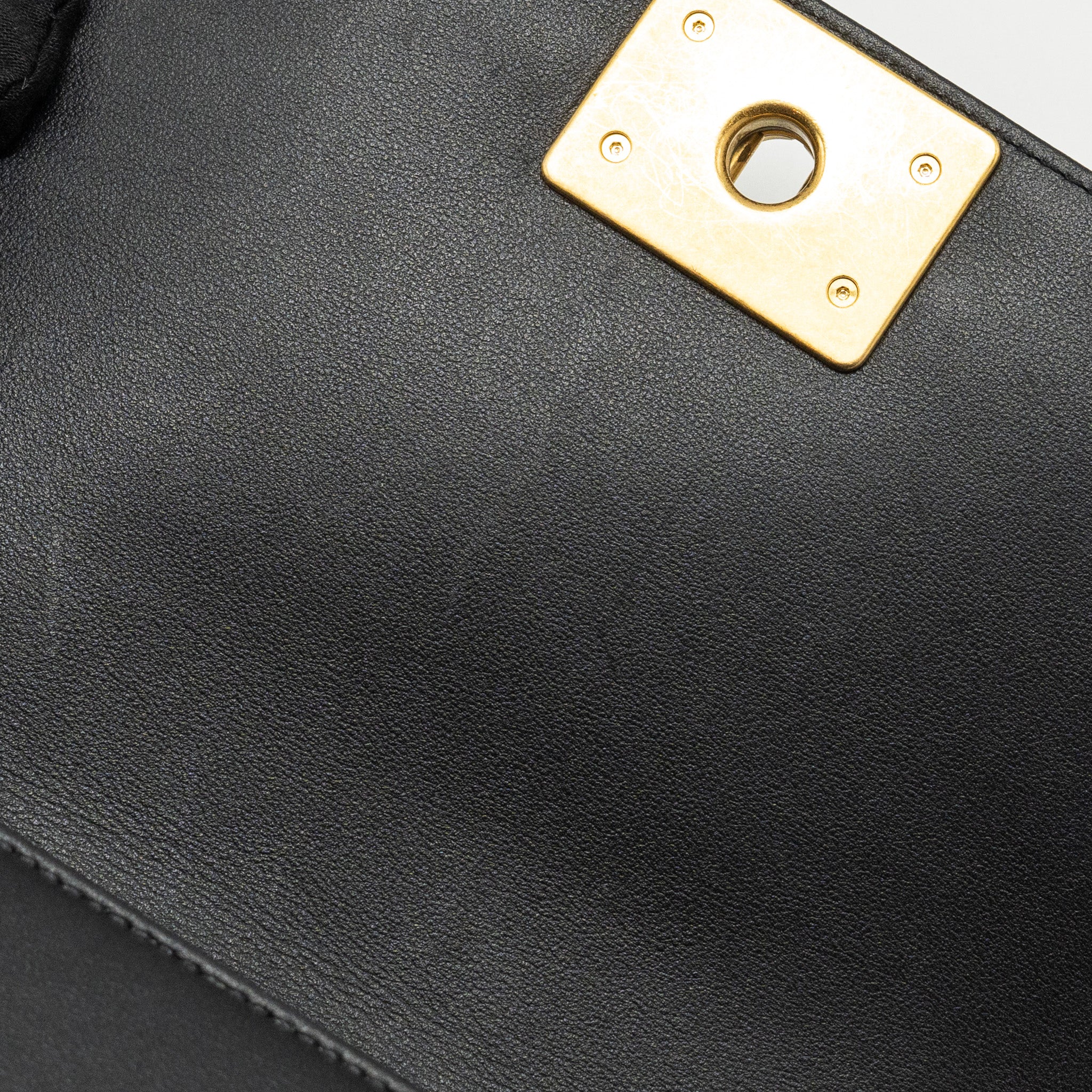 CHANEL SMALL BOY BAG CALFSKIN BLACK GHW (MICROCHIP)