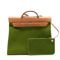 HERMES HERBAG ZIP 39 CANVAS PELOUSE/ NATURE SHW