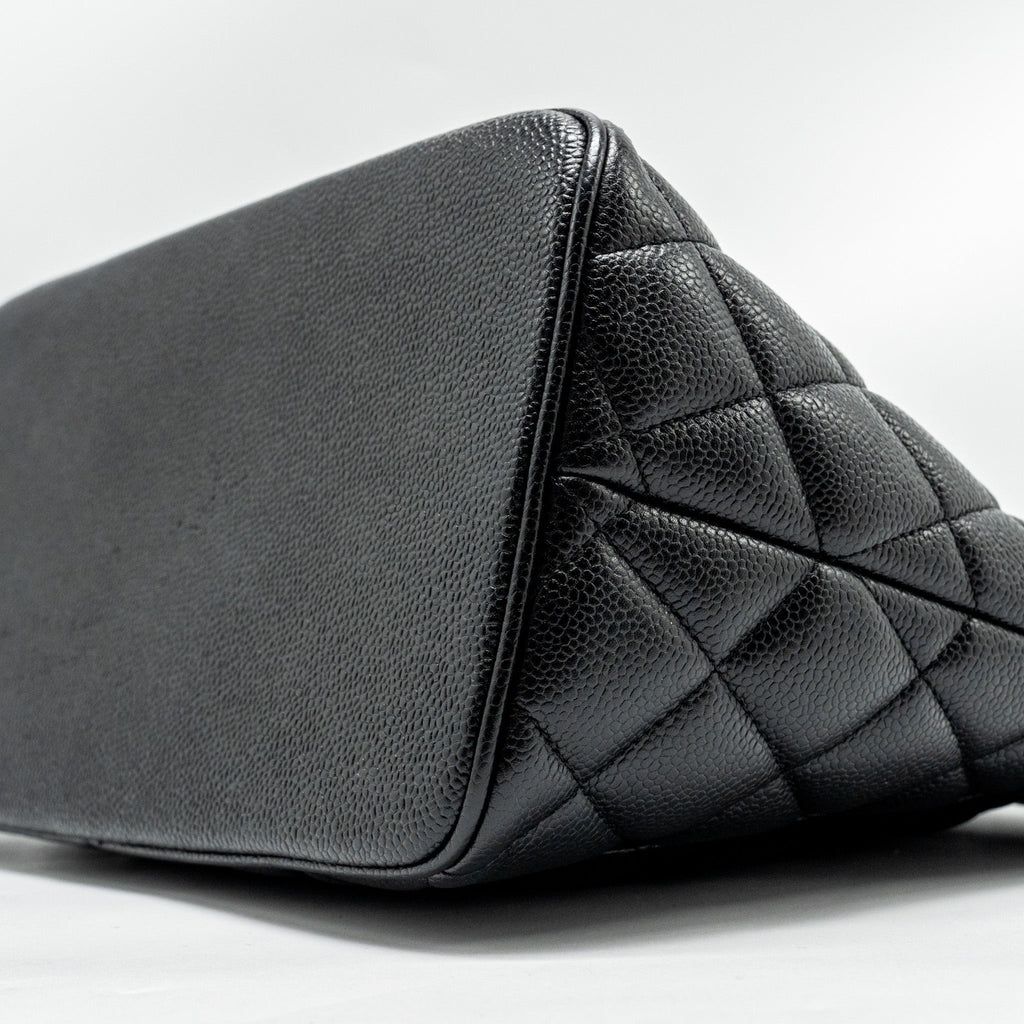 CHANEL MEDALLION TOTE BAG CAVIAR BLACK SHW