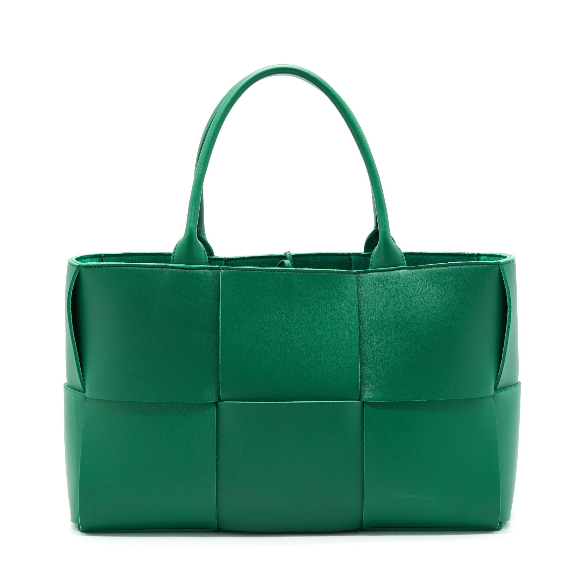 BOTTEGA VENETA ARCO TOTE BAG LAMBSKIN PARAKEET GREEN GHW