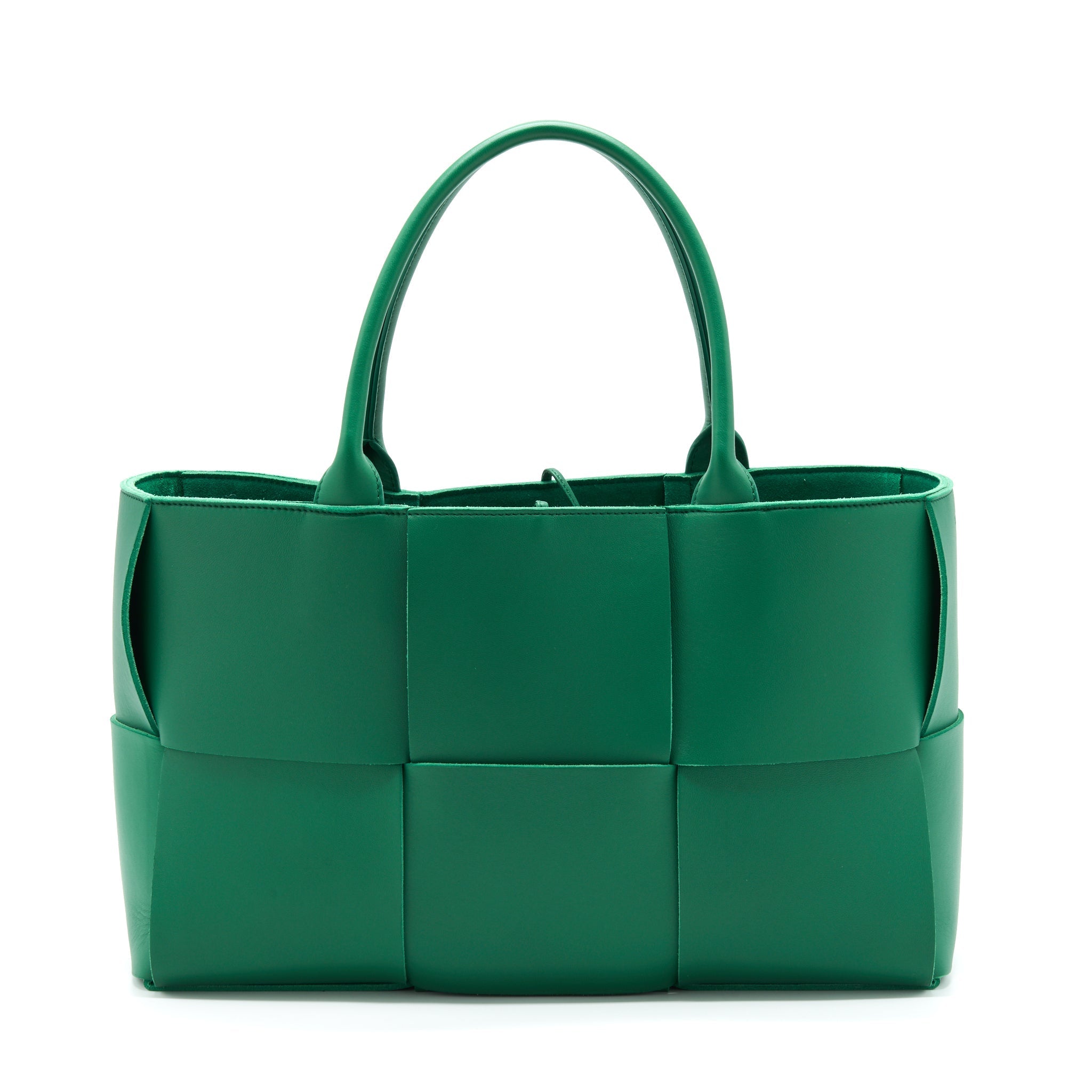 BOTTEGA VENETA ARCO TOTE BAG LAMBSKIN PARAKEET GREEN GHW